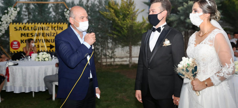 Bakan Soylu düğün denetimine katıldı