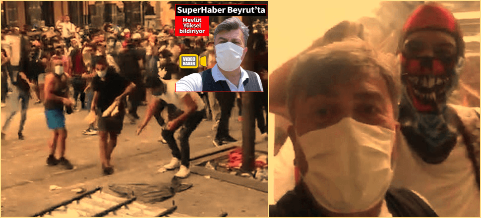 TÜRKİYE'DE İLK VE TEK! Beyrutlular sokakta, SuperHaber çatışmanın ortasında