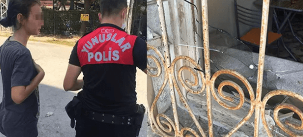 Karısının boğazına bıçak dayadı ama...