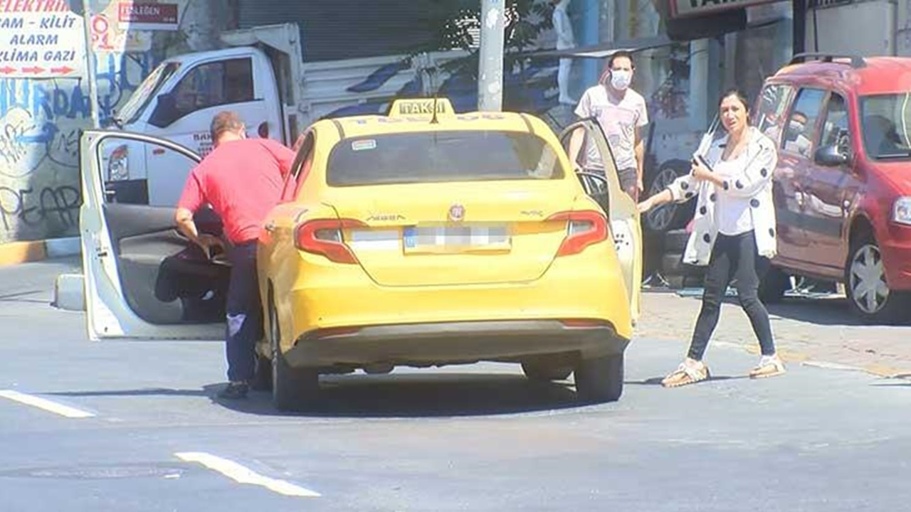 Maskesiz yolcu alan taksicinin pişkinliği