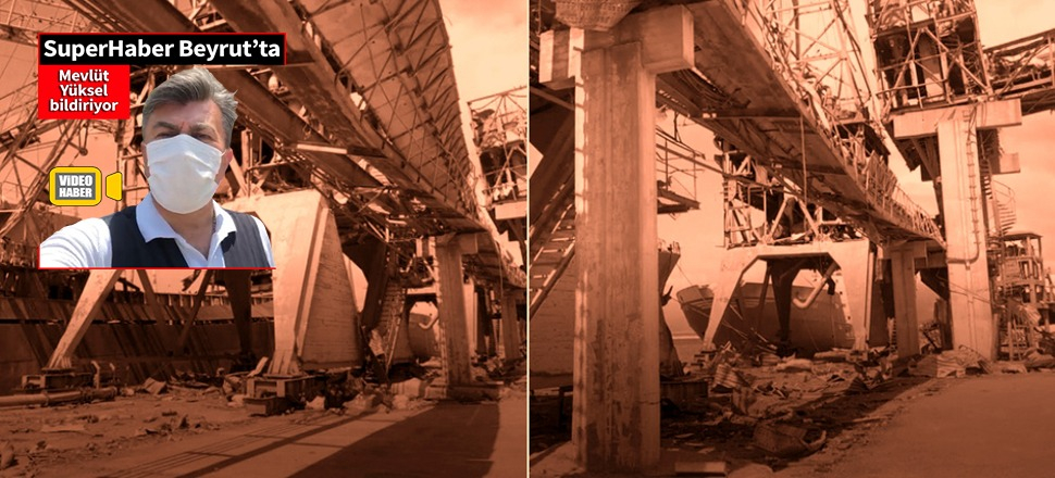 SUPERHABER LÜBNAN'DA PATLAMANIN YAŞANDIĞI SİLOYA GİRDİ
