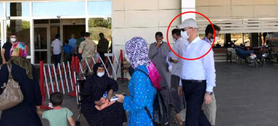Şanlıurfa Valisi maske, şapka ve gözlükle kamufle oldu