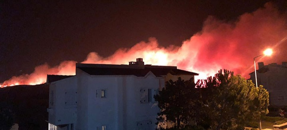 Çeşme yangınında kasıt iddiası
