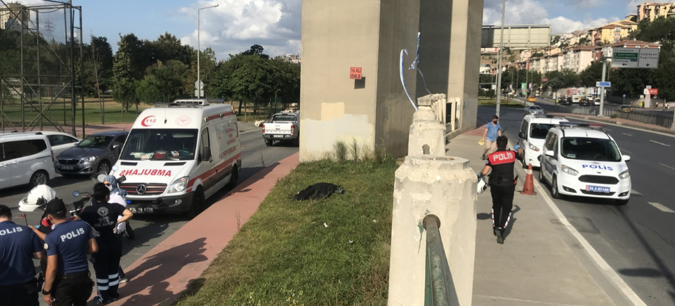 Aracını park edip viyadükten atladı