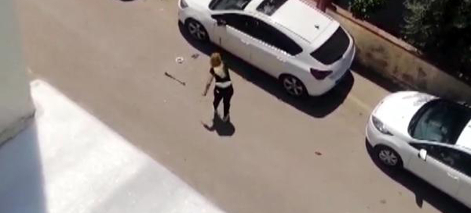 Lüks otomobili böyle parçaladı