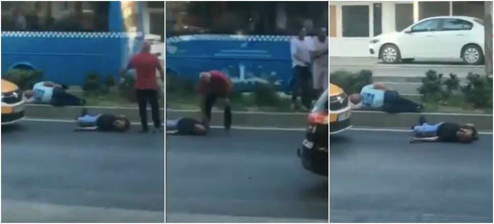 Kaza yapan polis silahıyla dehşet saçtı!