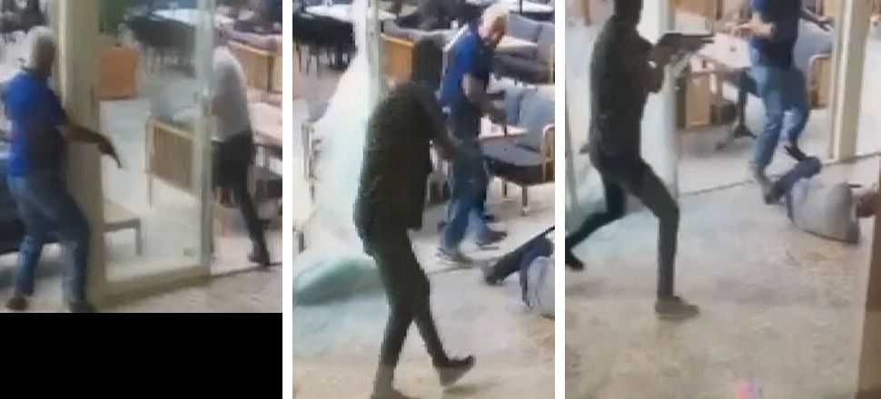 Kafede pompalı tüfekle çatışma