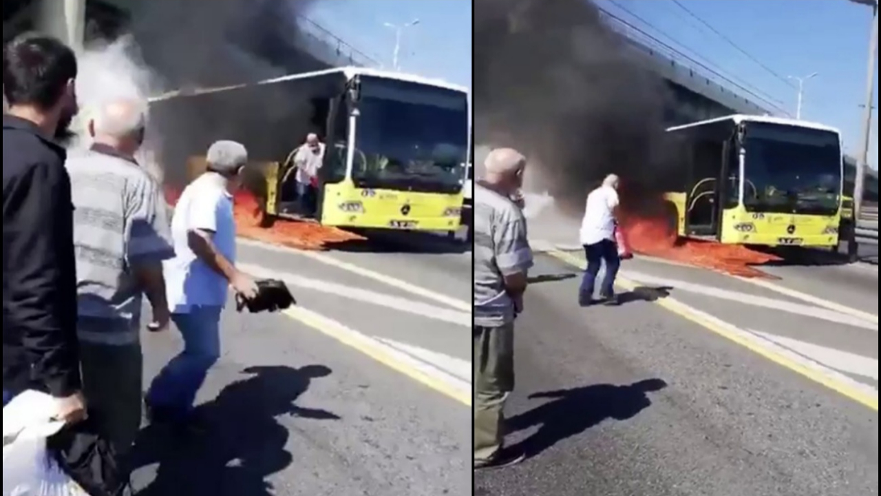 Küle dönen metrobüsten son anda çıktı
