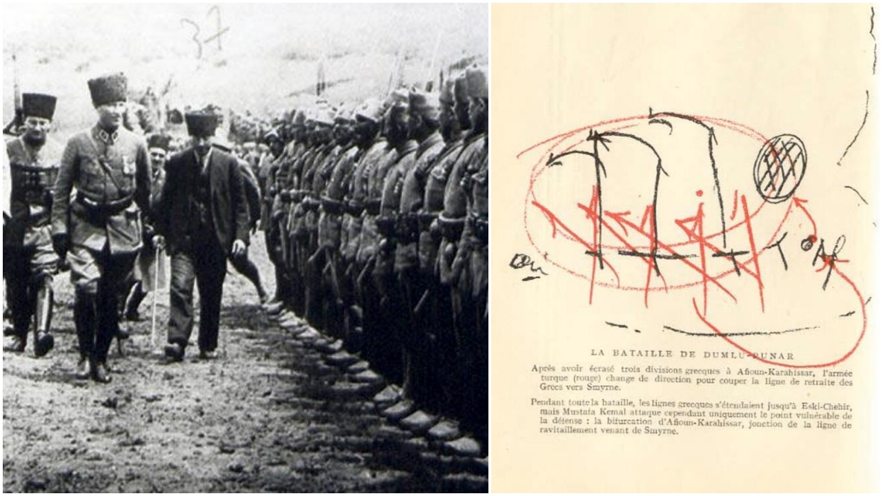 Atatürk savaş sonrası bu krokiyle anlatmıştı