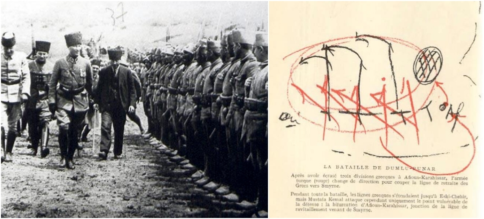 Atatürk savaş sonrası bu krokiyle anlatmıştı