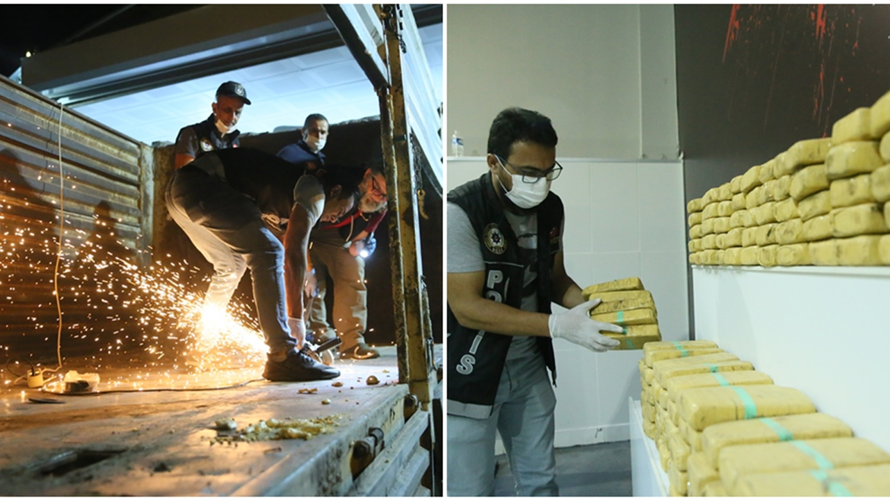 TIR dorsesinde 132 kilogram eroin yakalandı