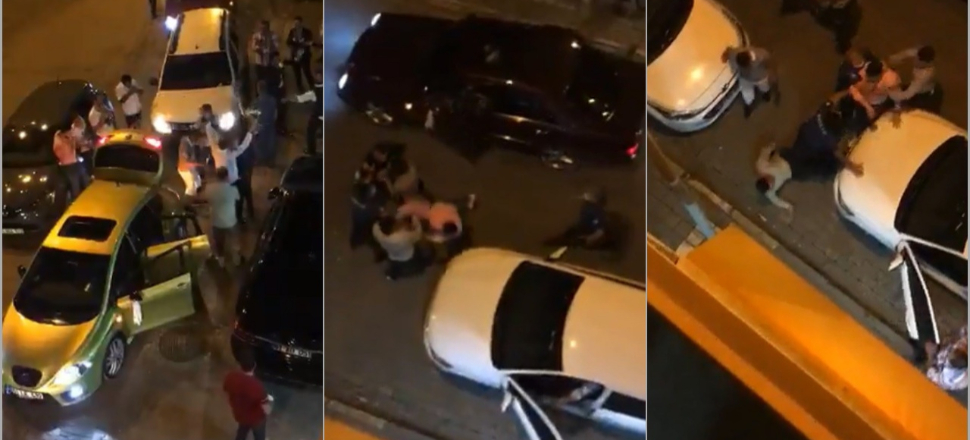 Sokakta eğlence horonla başladı yumrukla bitti!