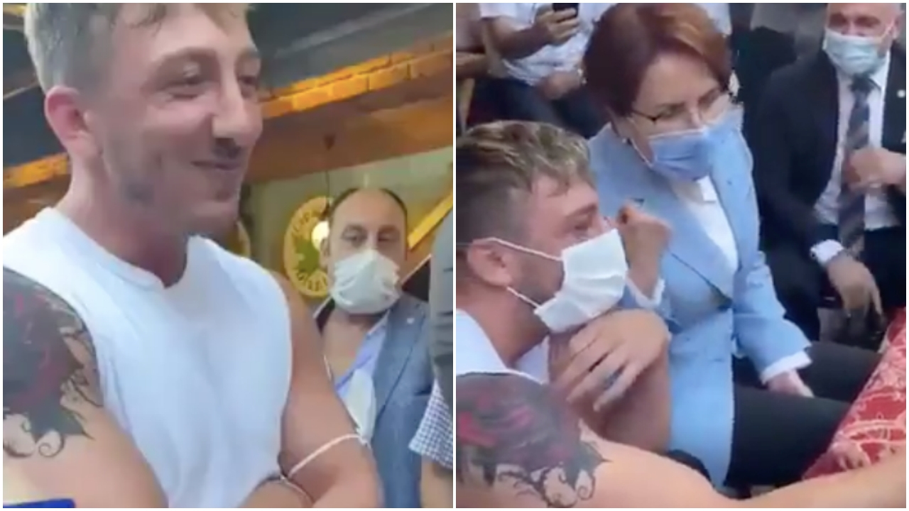 Akşener, terk edilen genç için video çekti