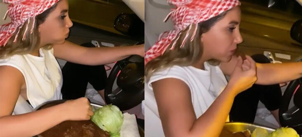 Trafikte 'çiğ köfteli' kadın maganda