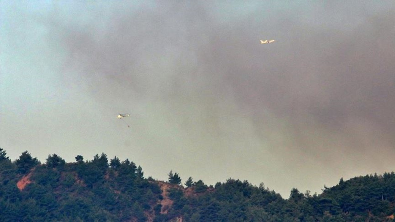 Hatay yangınına havadan müdahale tekrar başladı