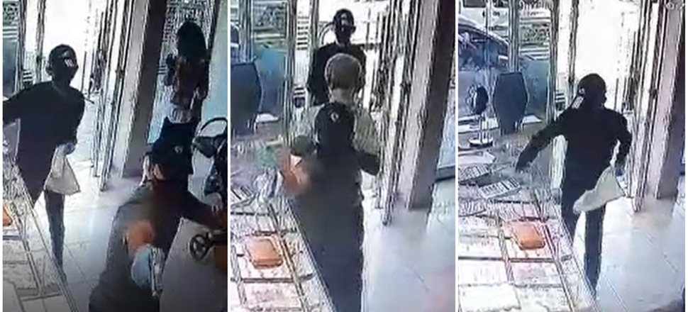 Kuyumcudaki soygun anları kamerada