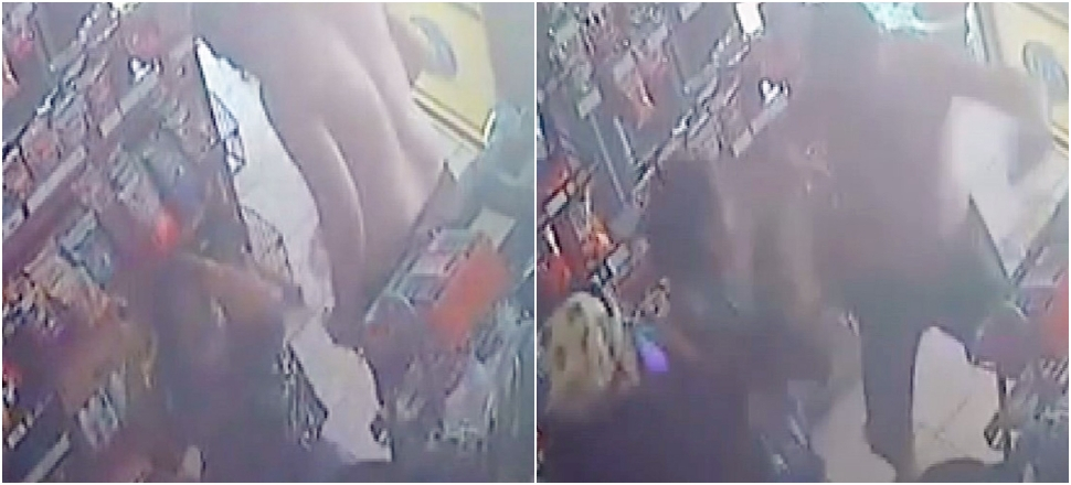 Tacizci adamdan kadın marketçiye dayak