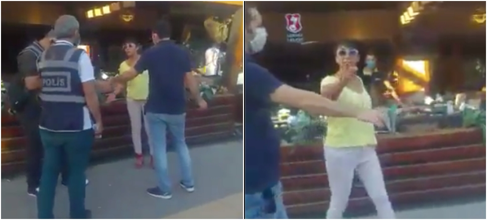 Maske takmayıp etrafa saldırdı!