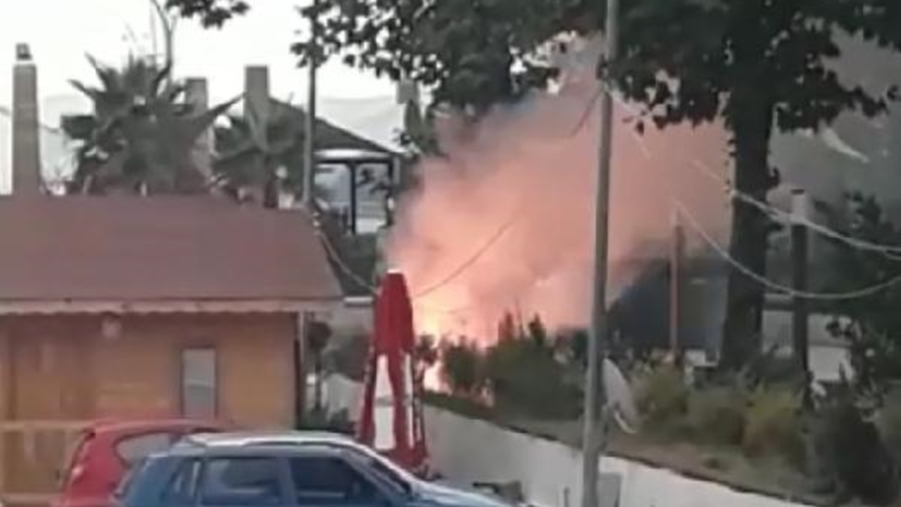 Düzce'de trafo böyle yandı