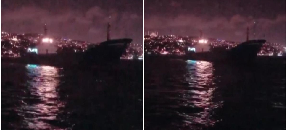 Boğazda sürüklenen gemi son anda durabildi