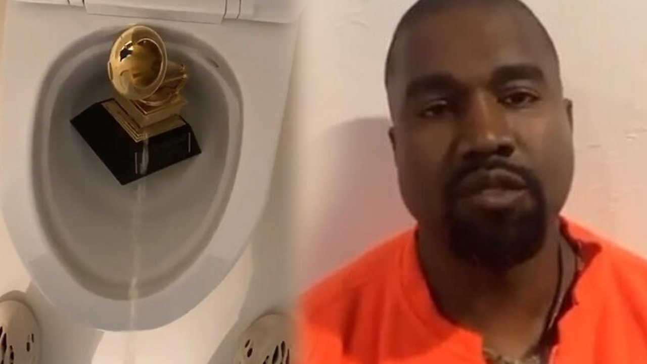 Kanye West, Grammy ödülünün üzerine tuvaletini yaptı