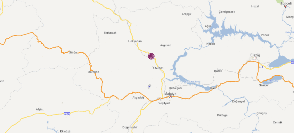 Malatya'da 4,5'lik deprem