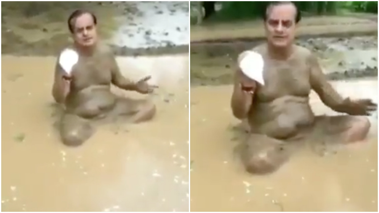 Koronalı vekilin çamur banyosu
