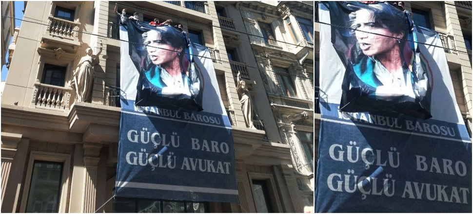 İstanbul Barosu'na pankart soruşturması