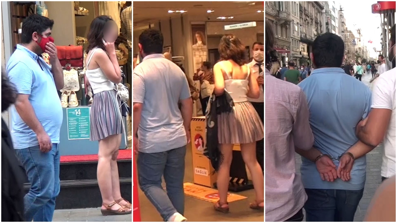 Taksim’de genç kadına takip