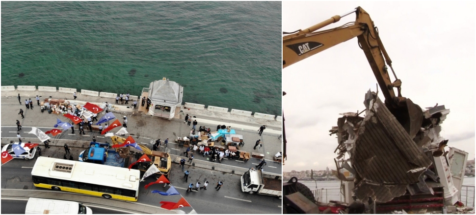 Üsküdar sahilinde hareketli anlar