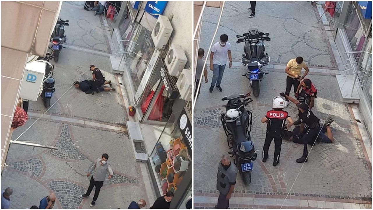 Hem maske takmadılar, hem de polise saldırdılar!