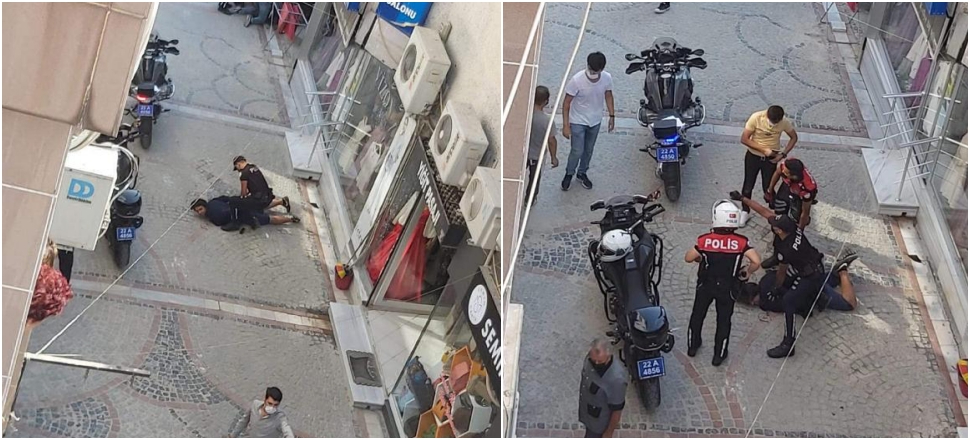 Hem maske takmadılar, hem de polise saldırdılar!