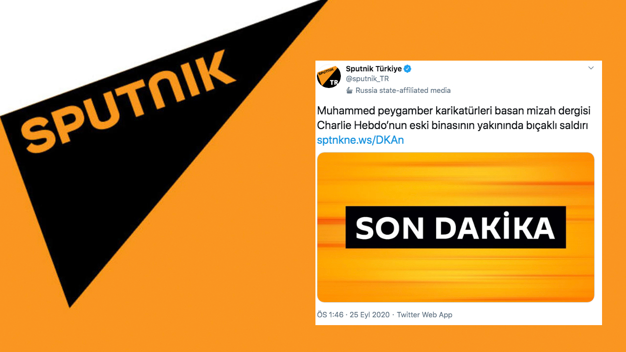 Sputnik'in 'Muhammed peygamber' tweetine tepki