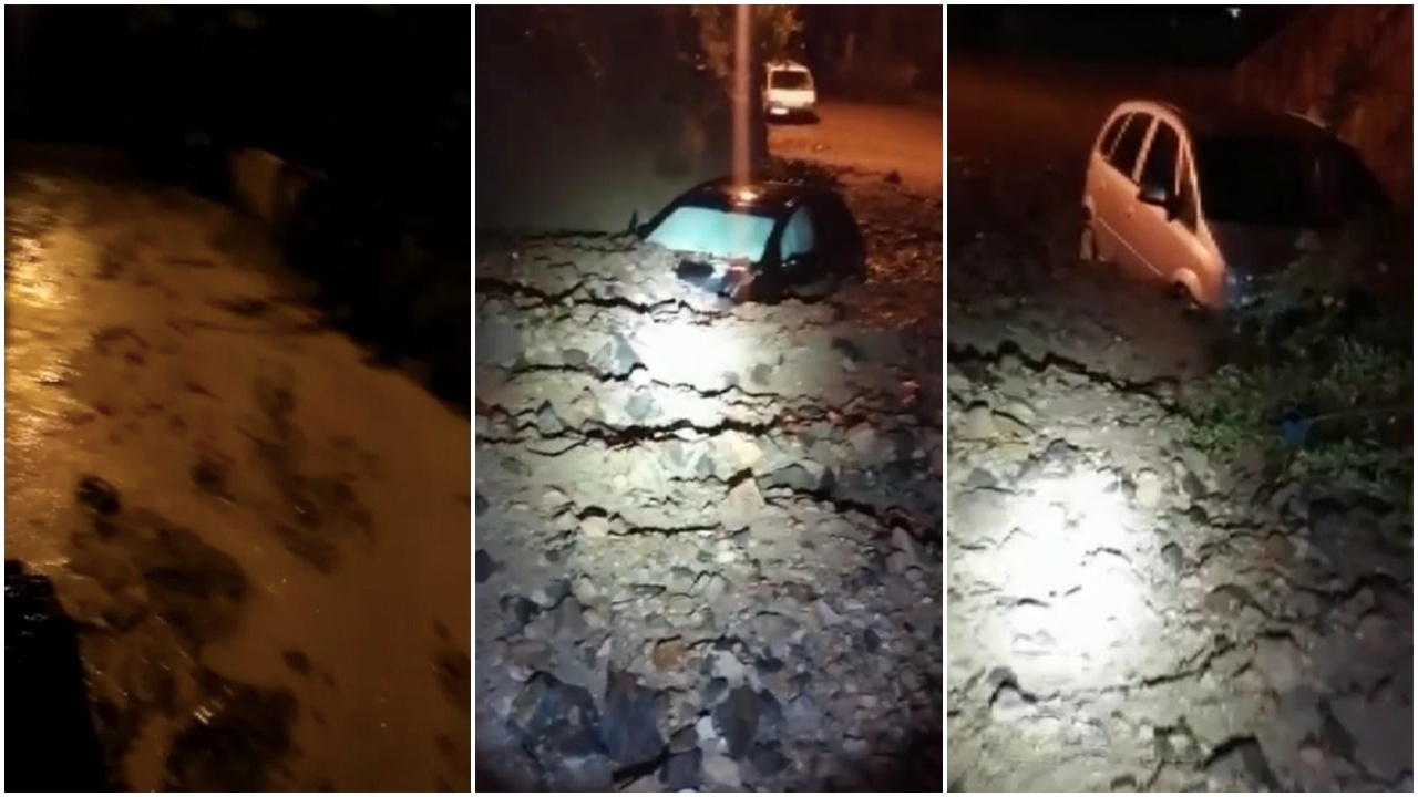 20 dakikalık yağış Yusufeli'yi vurdu