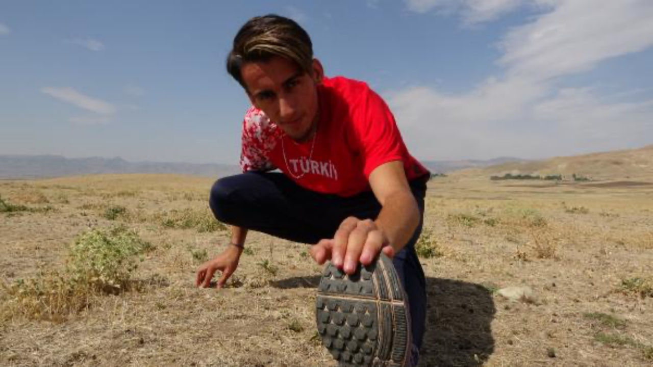 Milli atlet, tarlada Avrupa Şampiyonası'na hazırlanıyor