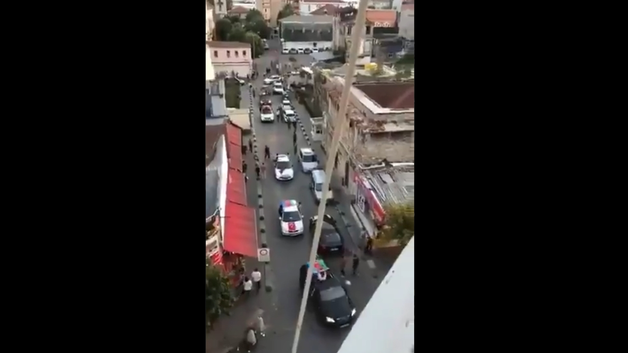 Ermeni Partikhanesi önünde tehlikeli eylem