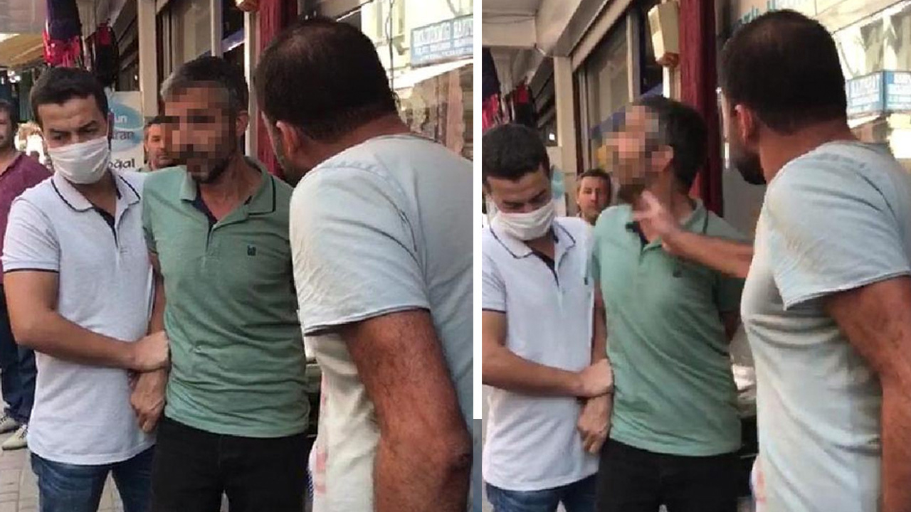 Hırsızlık şüphelisini yakalayan esnaf tokat attı!