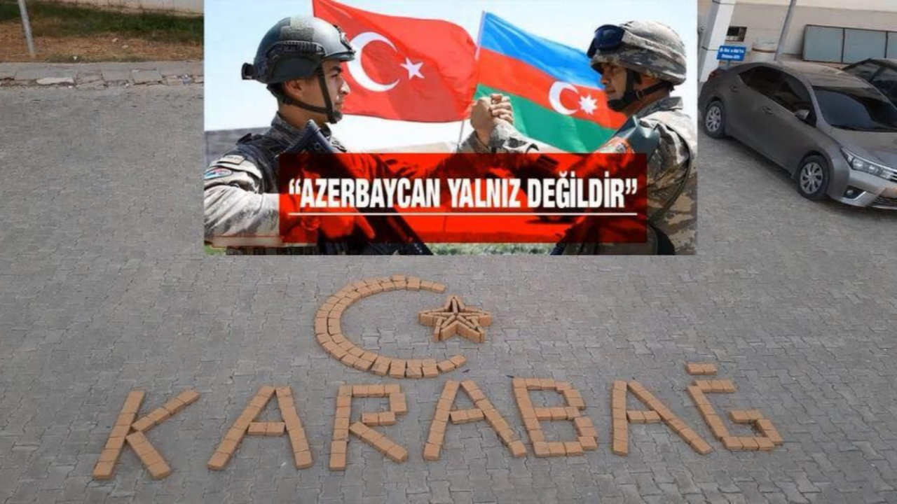 Van polisi kardeş ülkeye desteğini böyle gösterdi
