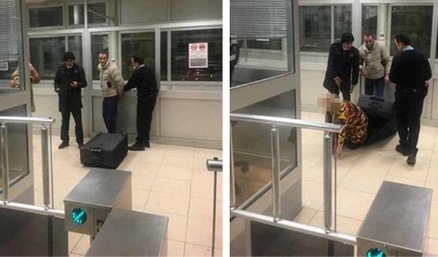 Bavuldan sevgilisi çıktı!