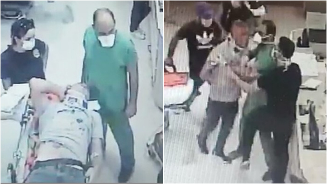 Önce doktorlara sonra polise darp
