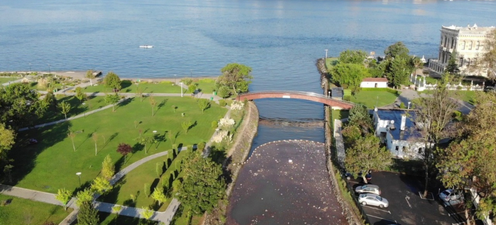 İstanbul'da yağmur sonrası çöp adası