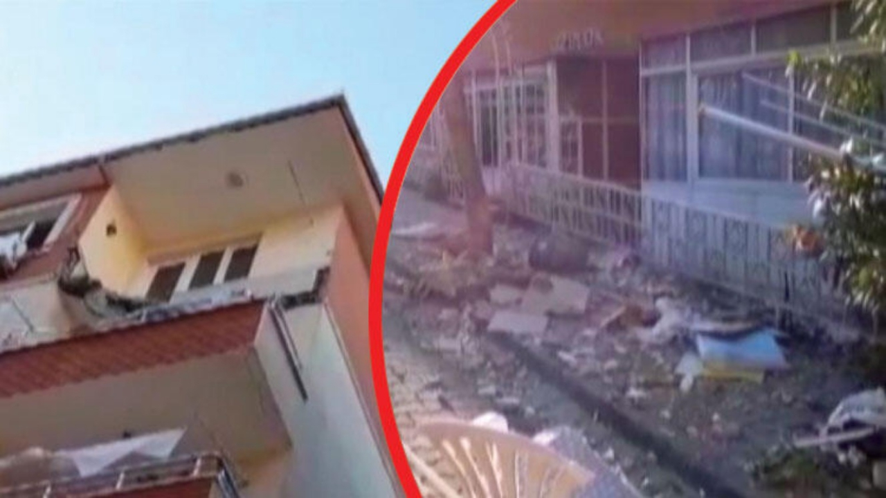 Avcılar'da 5. kattaki dairenin balkonu çöktü