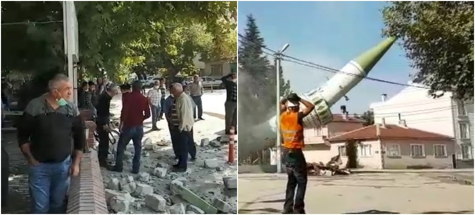 Minarenin yıkılışını böyle izlediler