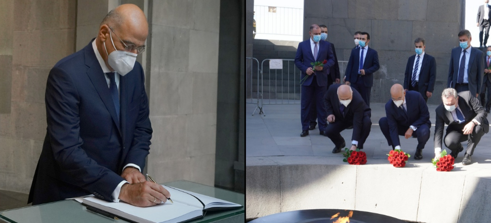 Dendias'tan Sözde soykırım anıtına ziyaret