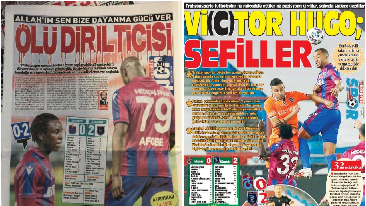 Trabzon yerel basını Eddie Newton'ı astı
