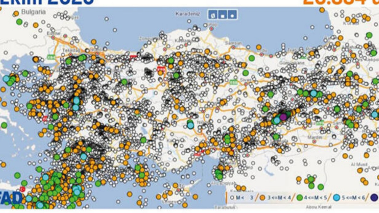 AFAD'dan korkutan deprem haritası