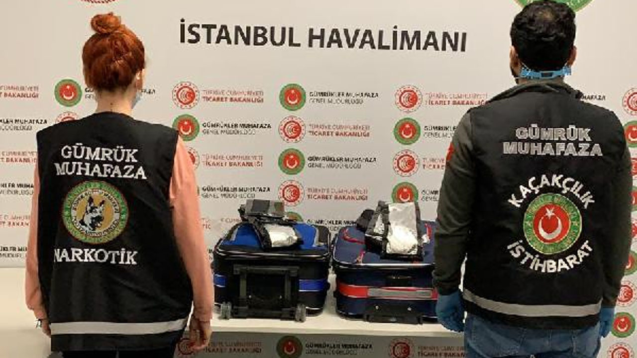 İstanbul Havalimanı'nda 10.4 milyon liralık uyuşturucu yakalandı