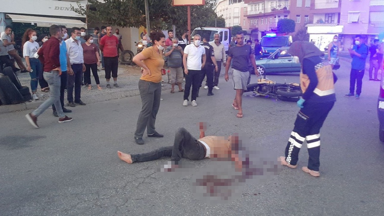 Ters yönden gelen aracın altında kaldı