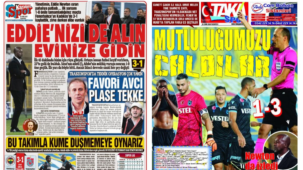 Trabzon yerel basını: Mutluluğumuzu çaldılar, Newton da izledi