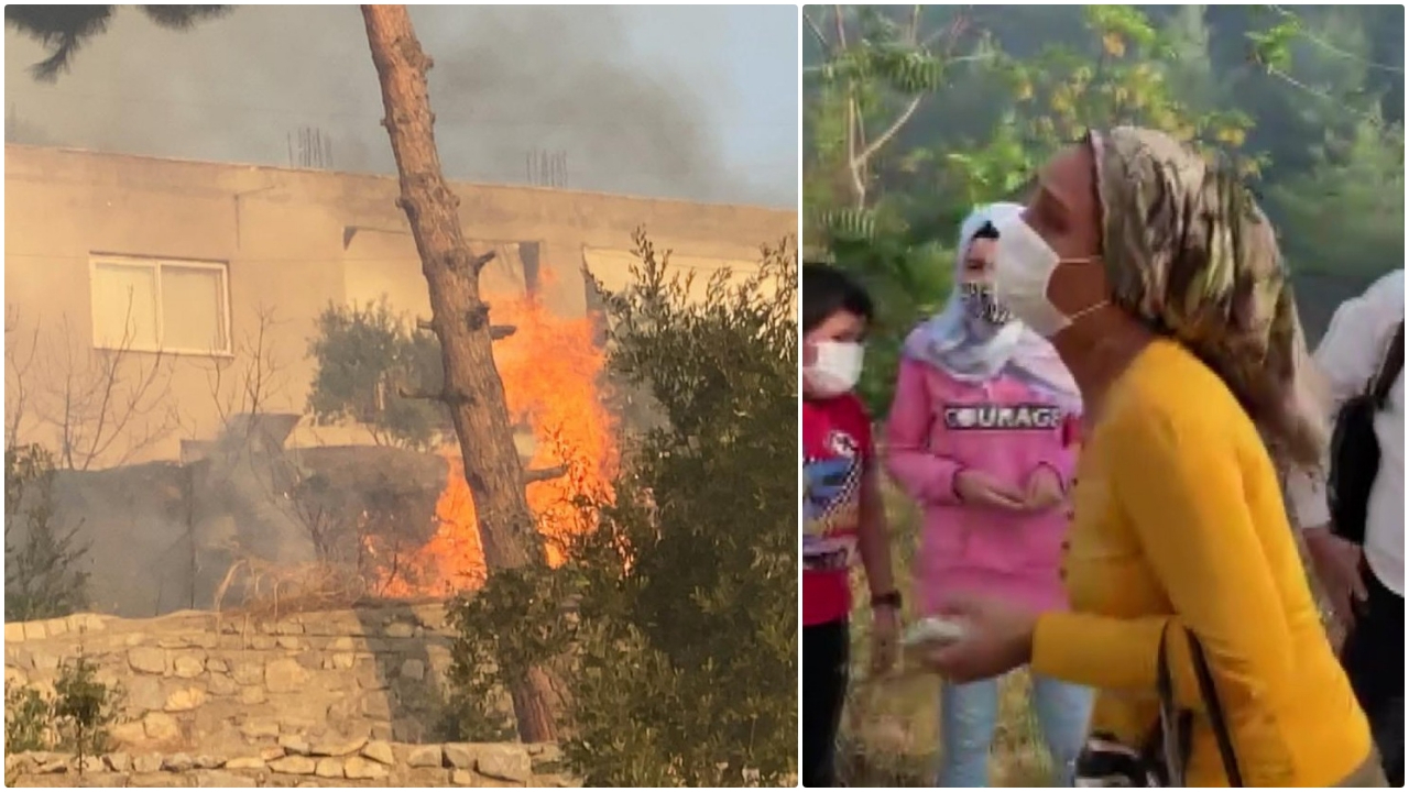 Evladı alevler arasında kalan annenin feryadı